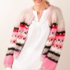 Kleidung DAWNxDARE | Strickjacke Beige | Neonpink | Multicolor