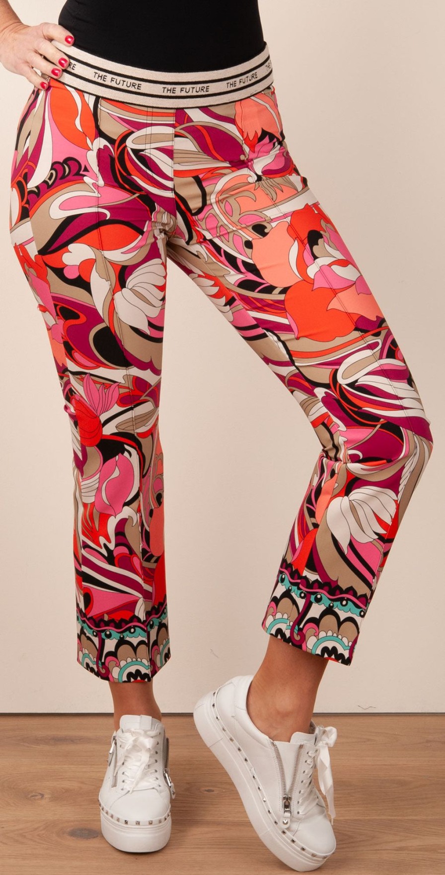 Kleidung Cambio | Hose „Ranee" Pink | Multicolor