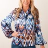 Kleidung Charlotte Sparre | Bluse Blau | Multicolor