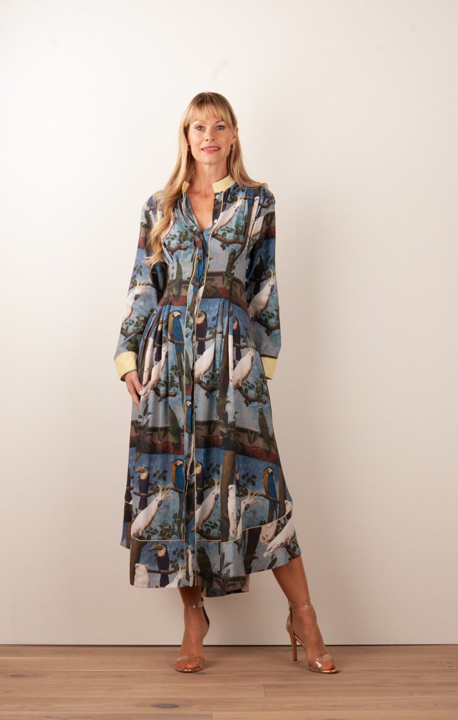 Kleidung Cristina - Beautiful Life | Kleid „Vogel" Blau | Multicolor