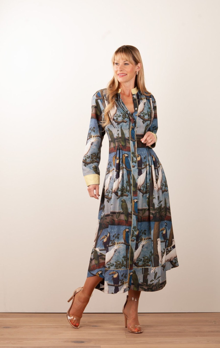 Kleidung Cristina - Beautiful Life | Kleid „Vogel" Blau | Multicolor