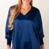 Kleidung Herzensangelegenheit | Bluse Royalblau