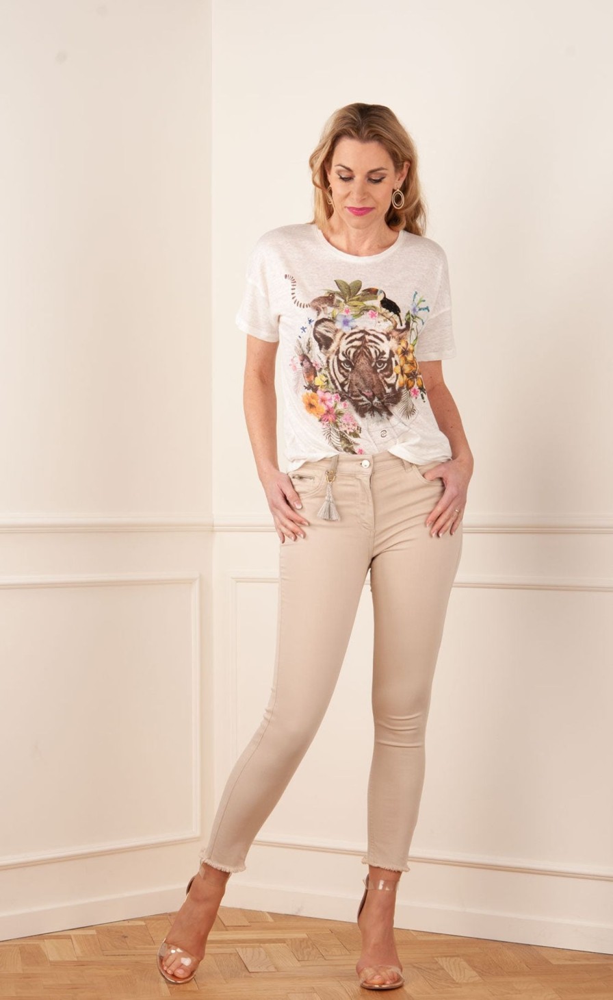 Kleidung Pamela Henson | Jeans „Cinq" Hellbeige