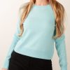 Kleidung fleur | Pullover „Strass" Aqua