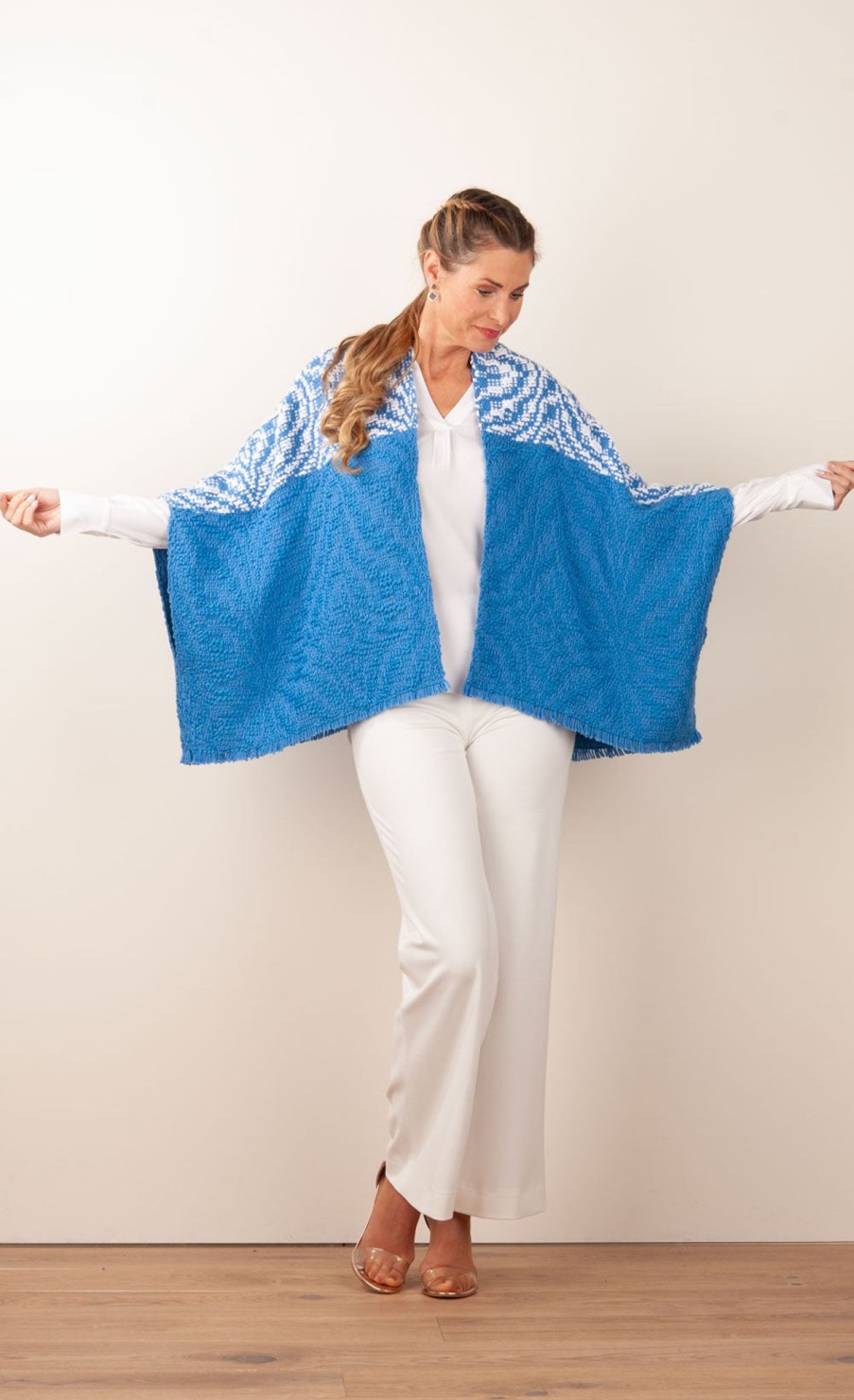 Accessoires WEHVE | Poncho Blau | Weis