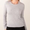 Kleidung fleur | Pullover „Strass" Melange Grau