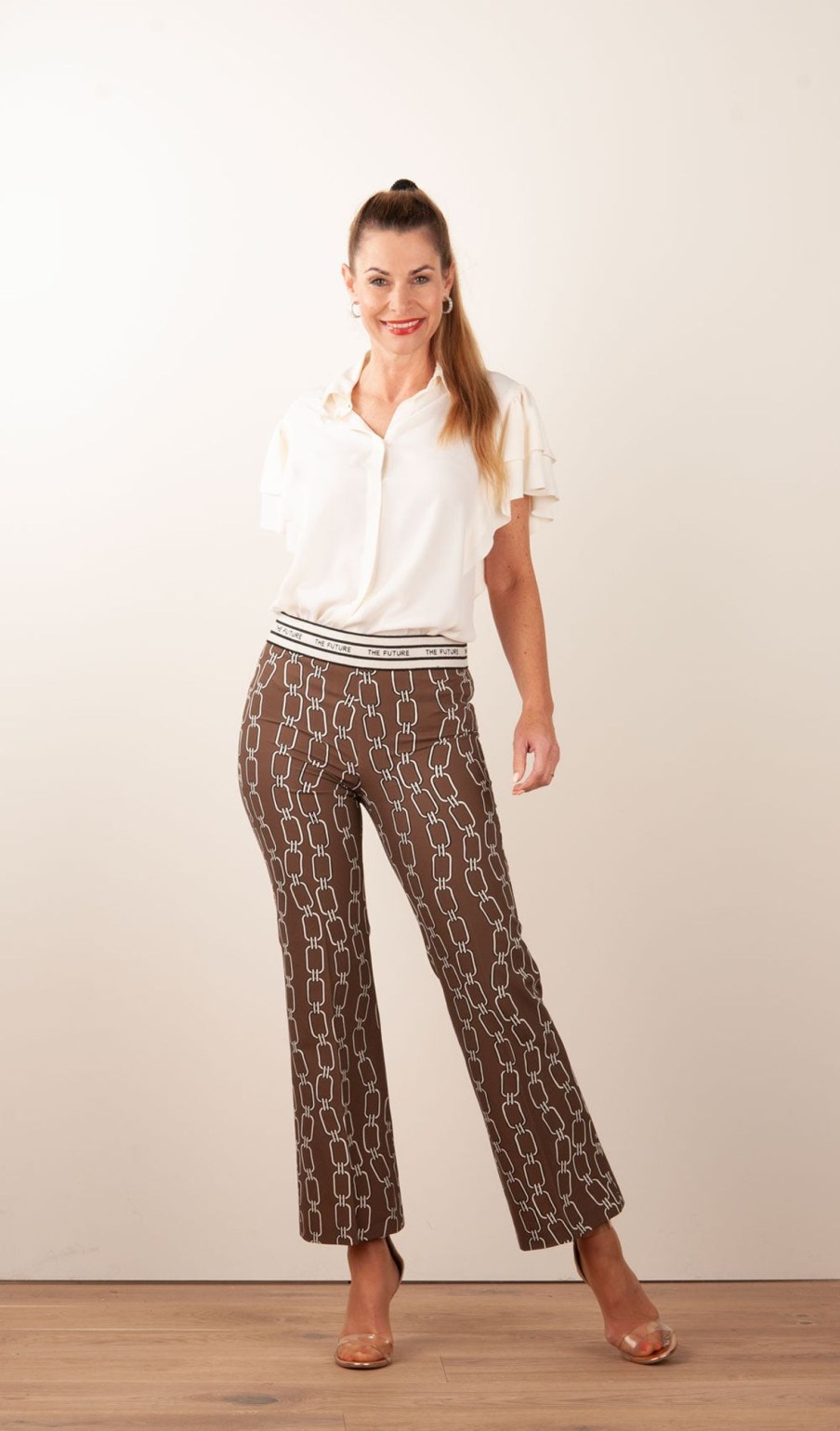 Kleidung Cambio | Hose „Faith" Braun | Multicolor