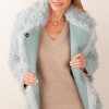 Kleidung Steven K | Lammfelljacke Hellblau