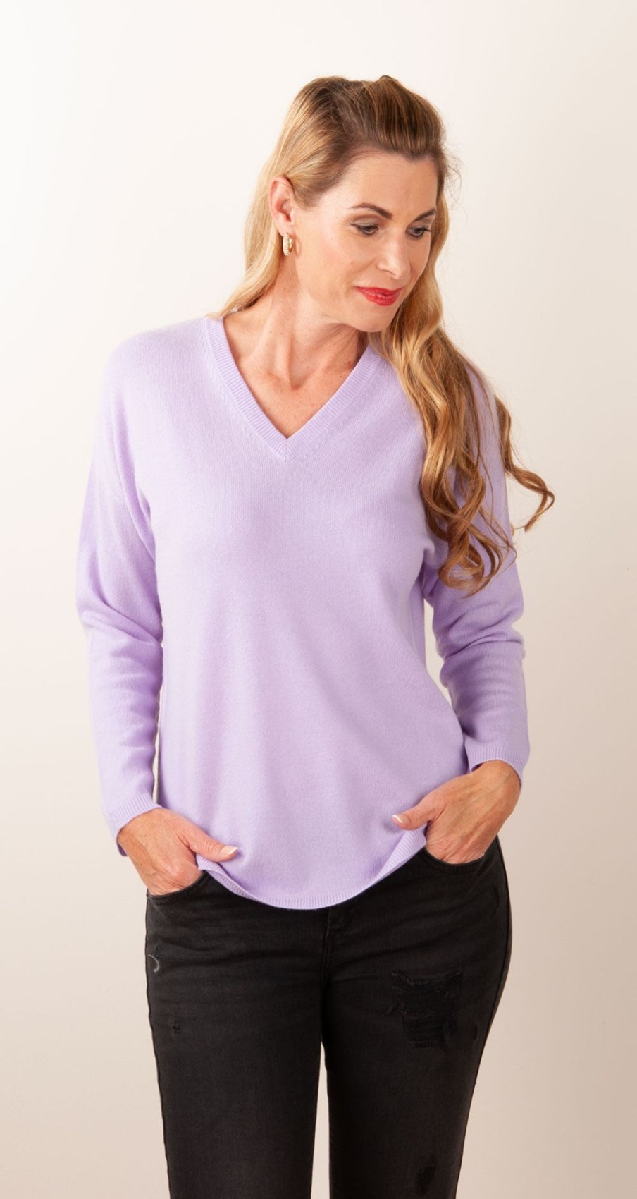 Kleidung Blossom u0026 Co. | Kaschmir Pullover Flieder