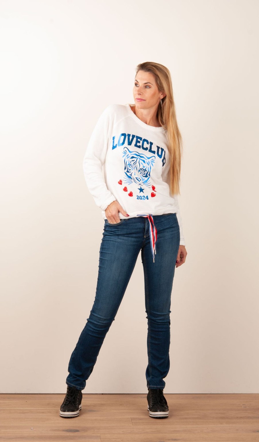 Kleidung Grace | Sweatshirt Weis | Blau