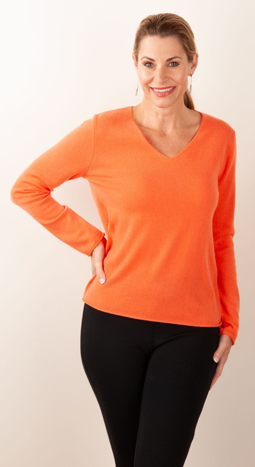 Kleidung Herzensangelegenheit | Kaschmir Pullover Orange