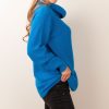 Kleidung Blossom u0026 Co. | Kaschmir Rollkragenpullover Blau