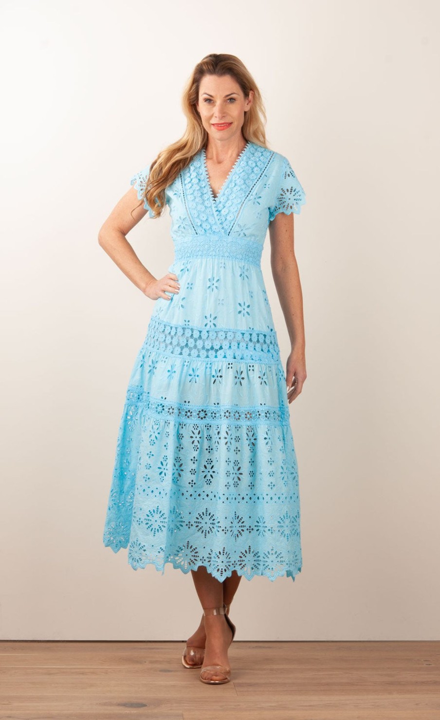 Kleidung Temptation | Kleid „Cristallo" Hellblau