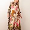 Kleidung Simone Bruns | Kleid / Kaftan Beige | Multicolor