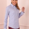 Kleidung Le Sarte Pettegole | Bluse „Streifen" Blau | Lila