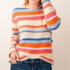 Kleidung Kitted in Cashmere | Kaschmir Pullover Beige | Orange | Multicolor