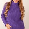 Kleidung Kitted in Cashmere | Kaschmir Pullover Lila