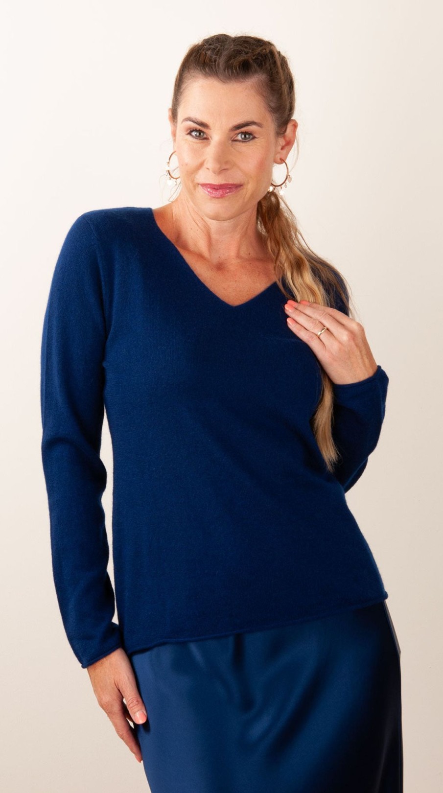 Kleidung Herzensangelegenheit | Kaschmir Pullover Blau