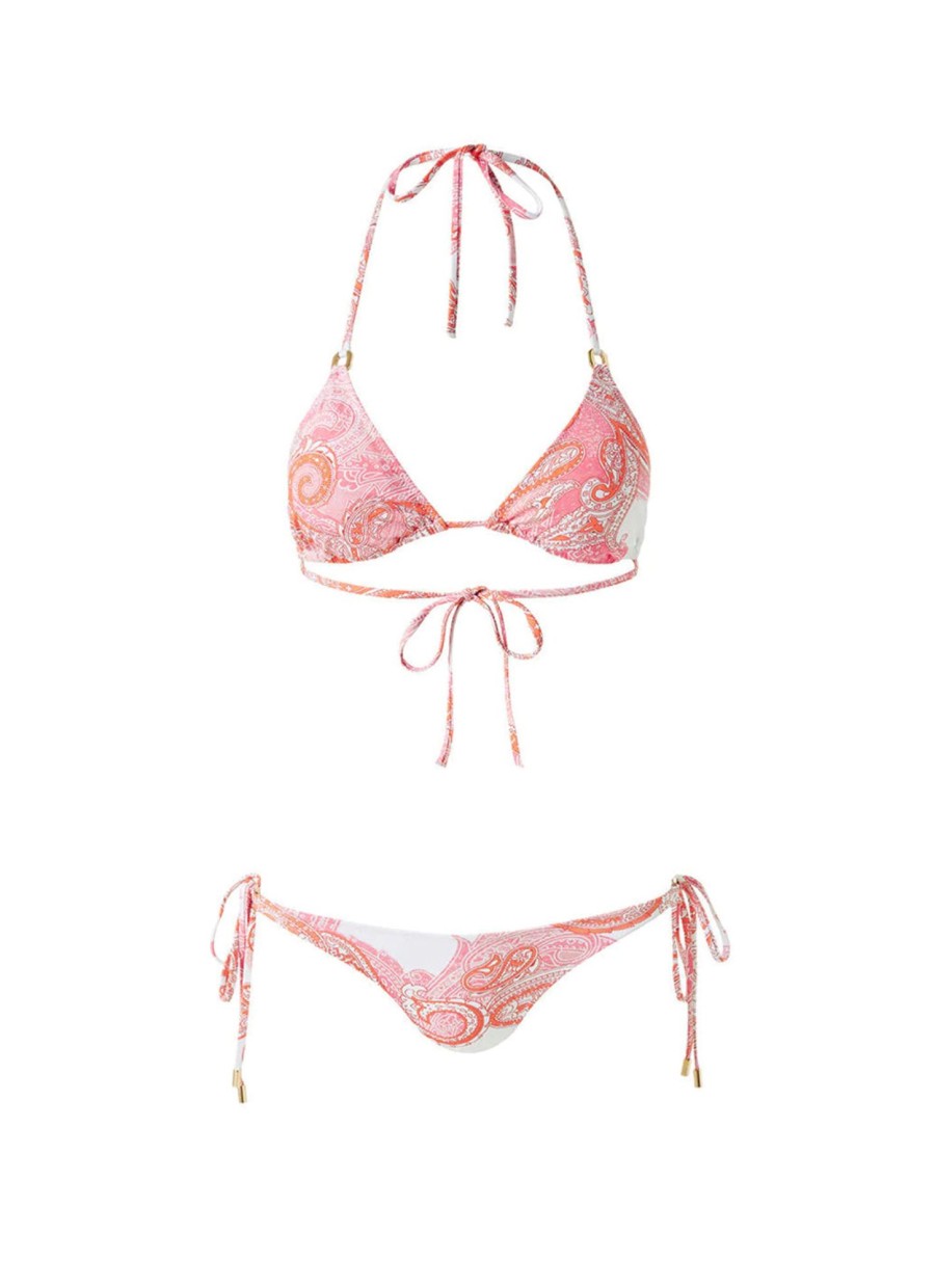 Kleidung Melissa Odabash Bikinis | Bikini „Key West" Weis | Koralle