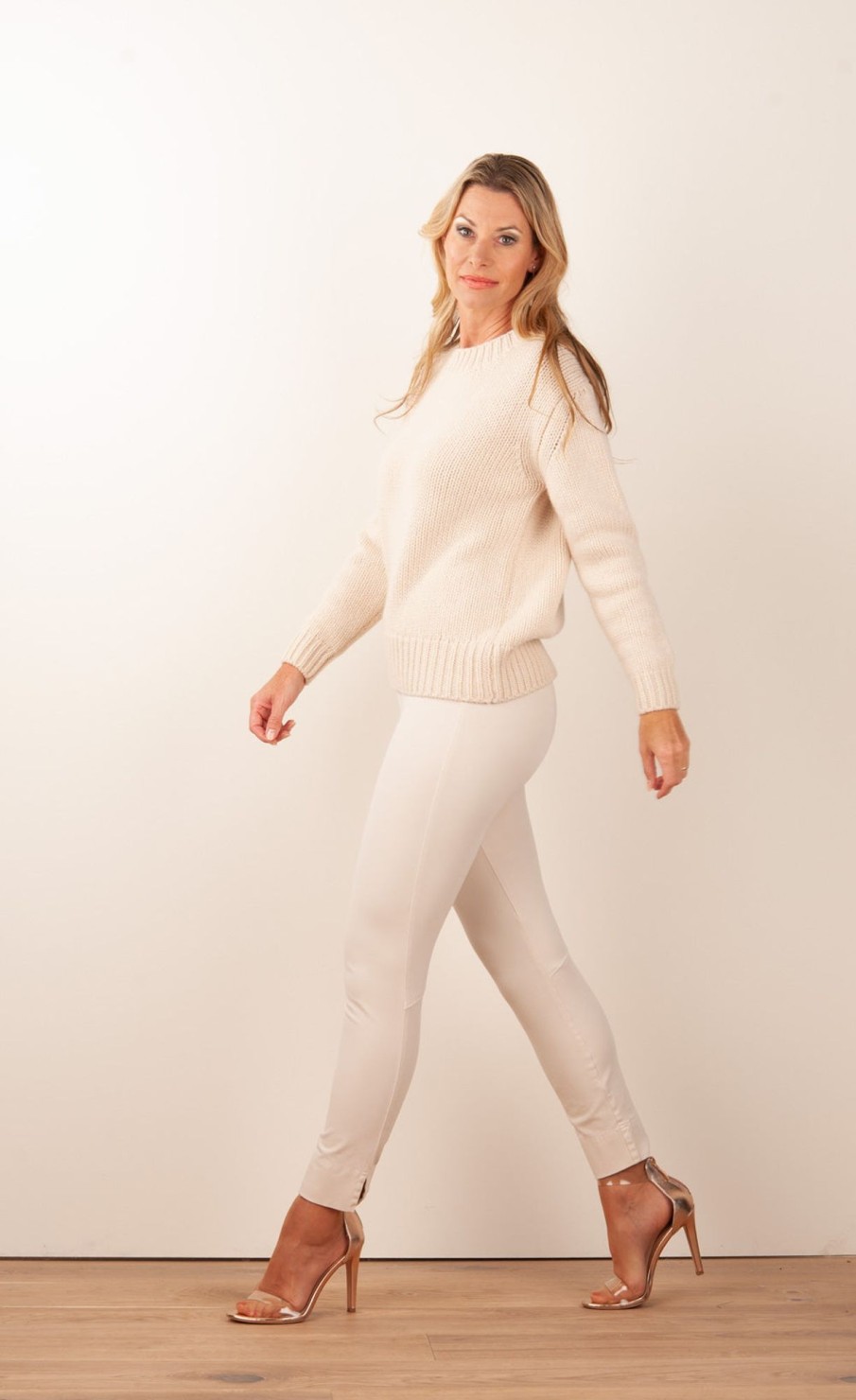 Kleidung Seductive | Hose / Jeans „Sabrina" Hellbeige