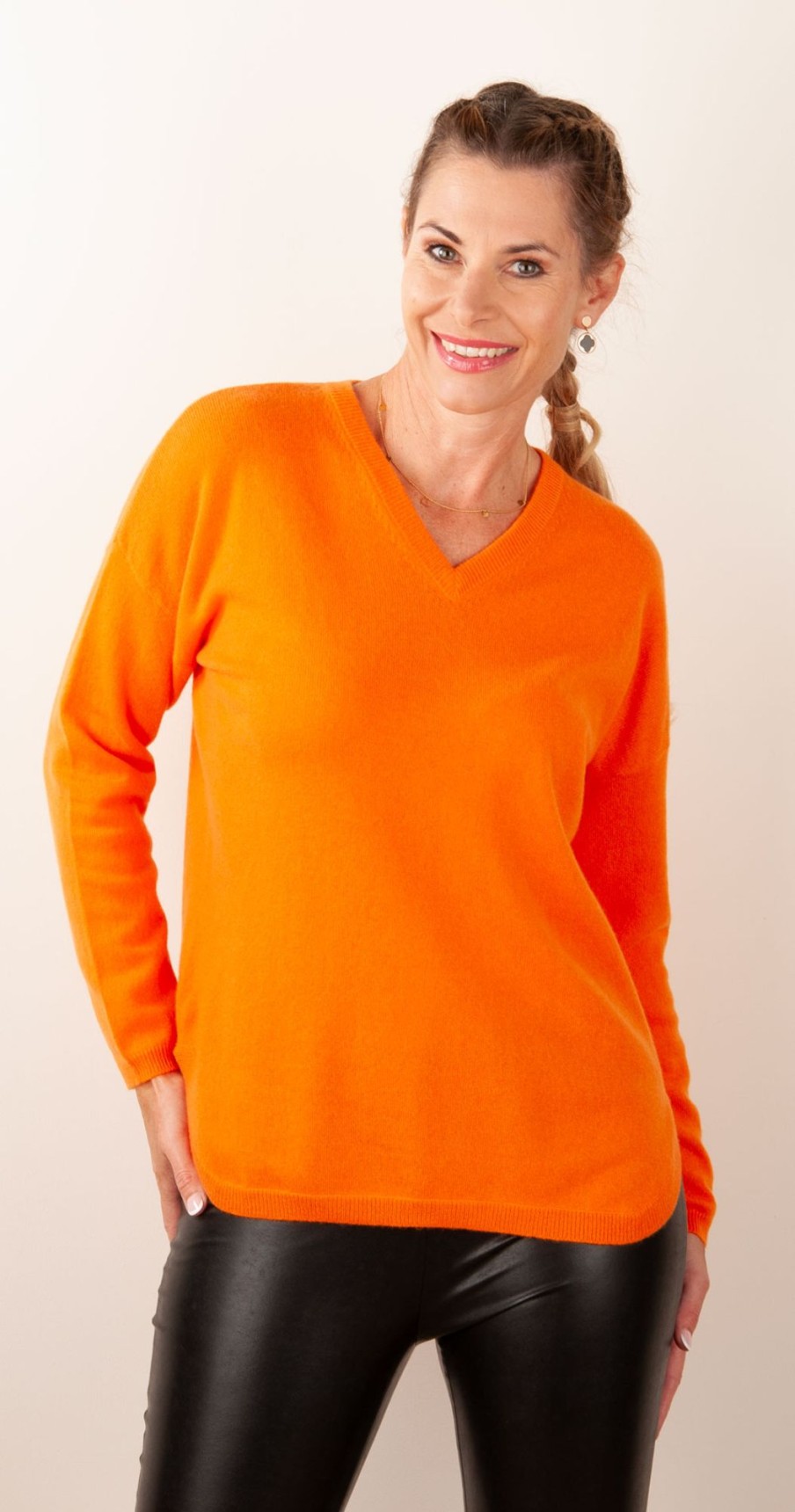 Kleidung Blossom u0026 Co. | Kaschmir Pullover Orange