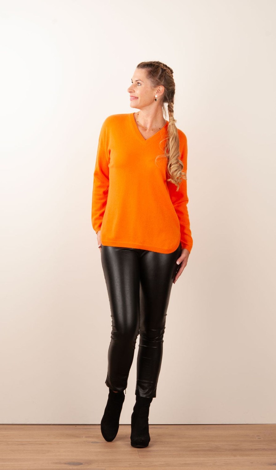 Kleidung Blossom u0026 Co. | Kaschmir Pullover Orange