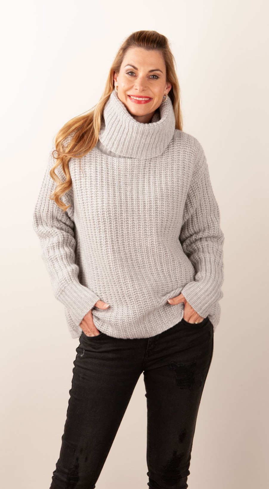 Kleidung Simone Bruns | Pullover Melange Grau