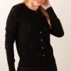 Kleidung fleur | Strickjacke „Tupfen" Schwarz