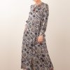 Kleidung fleur | Kleid „Blumen" Taupe | Multicolor