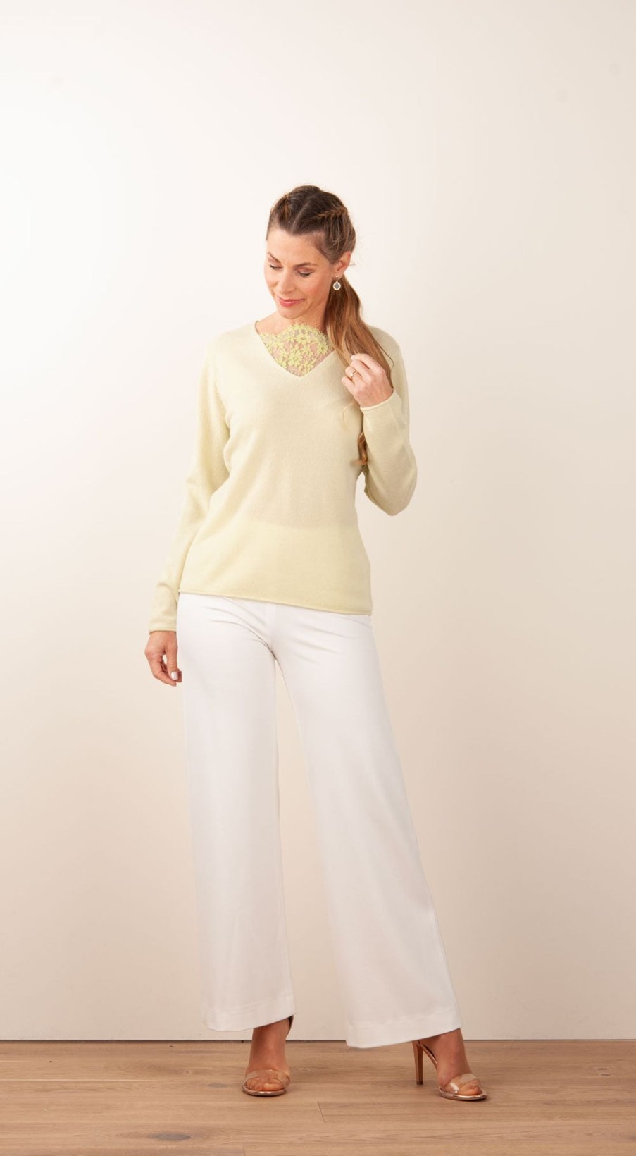 Kleidung Herzensangelegenheit | Kaschmir Pullover Lime