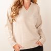 Kleidung Blossom u0026 Co. | Kaschmir Pullover Melange Beige