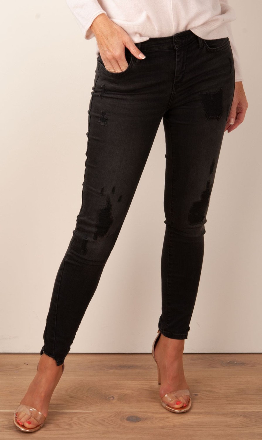 Kleidung True Religion | Jeans „Halle | Super Skinny" Schwarz