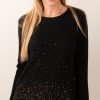 Kleidung Princess goes Hollywood | Pullover „Strass" Schwarz | Multicolor