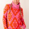 Kleidung Grace | Pullover Pink | Orange